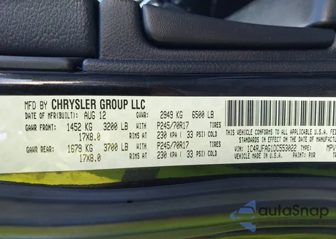 2013 Jeep Grand Cherokee Laredo из США, поврежденный, VIN 1C4RJFAG1DC553022